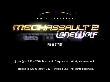 MechAssault 2 Lone Wolf screen shot title